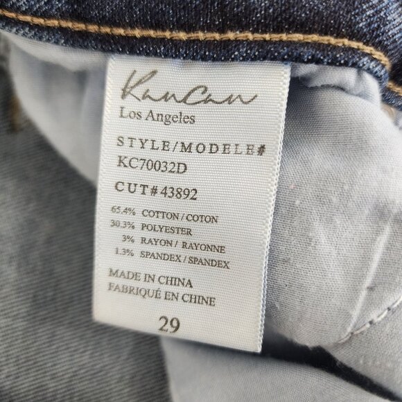 KanCan LA Constance Essentials High Rise Bootcut Jeans Side Slit Dark Wash Denim - Picture 15 of 16